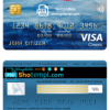 editable template, Japan Mizuho bank visa classic card, fully editable template in PSD format