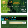 editable template, Japan Post bank visa classic card, fully editable template in PSD format