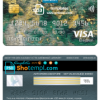 editable template, Kazakhstan Qazkom bank visa electron card, fully editable template in PSD format