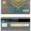 editable template, Kyrgyzstan Kirgizbank visa electron card, fully editable template in PSD format