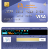 editable template, Kyrgyzstan OJSC Bakai bank visa classic card, fully editable template in PSD format