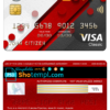 editable template, Liberia Central bank visa classic card, fully editable template in PSD format