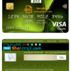 editable template, Liberia IB International bank visa classic card, fully editable template in PSD format
