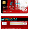 editable template, Libya Assaray bank (ATIB) visa classic card, fully editable template in PSD format