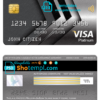 editable template, Malaysia AmBank Islamic bank visa platinum card, fully editable template in PSD format