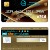 editable template, Malaysia Maybank visa gold card, fully editable template in PSD format
