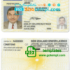 New Zealand driver license PSD template