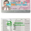Cameroon driver license PSD template