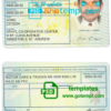 Jamaica driver license PSD template
