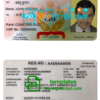 India CISF driver license template in PSD format