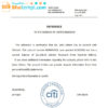 editable template, USA Citibank bank account reference letter template in Word and PDF format
