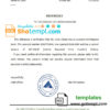 editable template, USA Regions bank account reference letter template in Word and PDF format