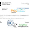 editable template, USA First Bank of Wiki bank account reference letter template in Word and PDF format