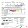 editable template, USA New York American Express Blue bank statement in Excel and PDF format
