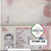 editable template, Latvia passport template in PSD format, fully editable (2015 - present)