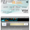 editable template, USA Bank of the West bank visa platinum card fully editable template in PSD format