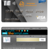 editable template, USA Indiana Centier bank visa platinum card fully editable template in PSD format