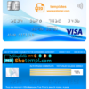 editable template, USA Nebraska Five Points Bank visa classic card fully editable template in PSD format