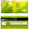 editable template, USA San Francisco CHIME bank visa electron card fully editable template in PSD format