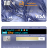 editable template, USA Truist Bank visa classic card, fully editable template in PSD format
