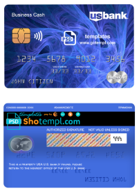 editable template, USA U.S. bank mastercard, fully editable template in PSD format