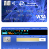 editable template, USA U.S. bank visa classic card, fully editable template in PSD format