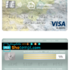editable template, USA University of Southern Indiana bank visa classic card, fully editable template in PSD format