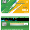 editable template, USA Waste Management bank visa classic card, fully editable template in PSD format