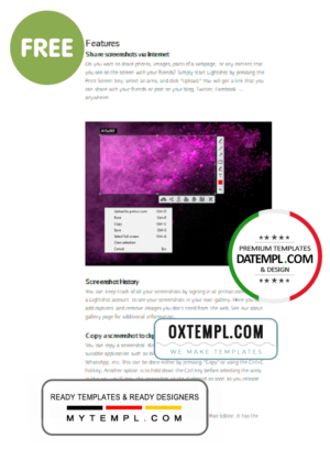 FREE editable template, a developing guide to make a super fast screenshots