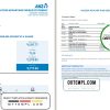 editable template, Australia ANZ proof of address bank statement template in .doc and .pdf format, 2 pages