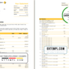 editable template, Australia Commonwealth bank statement template in Excel and PDF format (3 pages), version 2