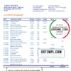 editable template, Brazil Itau bank statement template in Excel and PDF format, fully editable