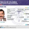editable template, Colombia electronic visa template in PSD format, fully editable