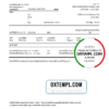 editable template, Thailand Bangkok bank account statement template in Excel and PDF format