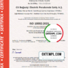 editable template, Turkey Cicert certificate template in Word and PDF format, fully editable