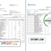 editable template, Uganda Stanbic bank statement template in Excel and PDF format (3 pages)