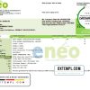 editable template, Cameroon ENEO electricity utility bill template in Word and PDF format (current version)