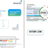 editable template, United Kingdom British Gas utility bill template in Word and PDF format (2 pages), version 3