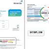 editable template, United Kingdom British Gas utility bill template in Word and PDF format (2 pages), version 3