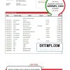 editable template, Bahrain Eskan Bank statement template in Word and PDF format