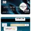 editable template, Mexico Citibanamex bank visa signature card, fully editable template in PSD format