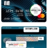 editable template, Mexico Citibanamex bank mastercard, fully editable template in PSD format