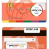 editable template, Moldova ProCredit bank visa electron credit card template in PSD format, fully editable