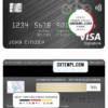editable template, Monaco UBS bank visa signature card, fully editable template in PSD format