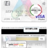 editable template, Mongolia Arig bank visa electron card, fully editable template in PSD format