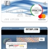 editable template, Mongolia Development bank mastercard, fully editable template in PSD format