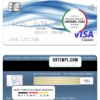 editable template, Mongolia Development bank visa classic card, fully editable template in PSD format