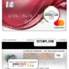 editable template, Montenegro Addiko bank mastercard, fully editable template in PSD format