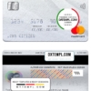 editable template, Montenegro Atlasmont bank mastercard, fully editable template in PSD format