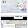 editable template, Montenegro Atlasmont bank visa classic card, fully editable template in PSD format
